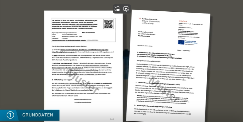 Erklärvideo zum PRS-Online-Formular: AVB-Bestätigung, Bezahlung, Befreiung